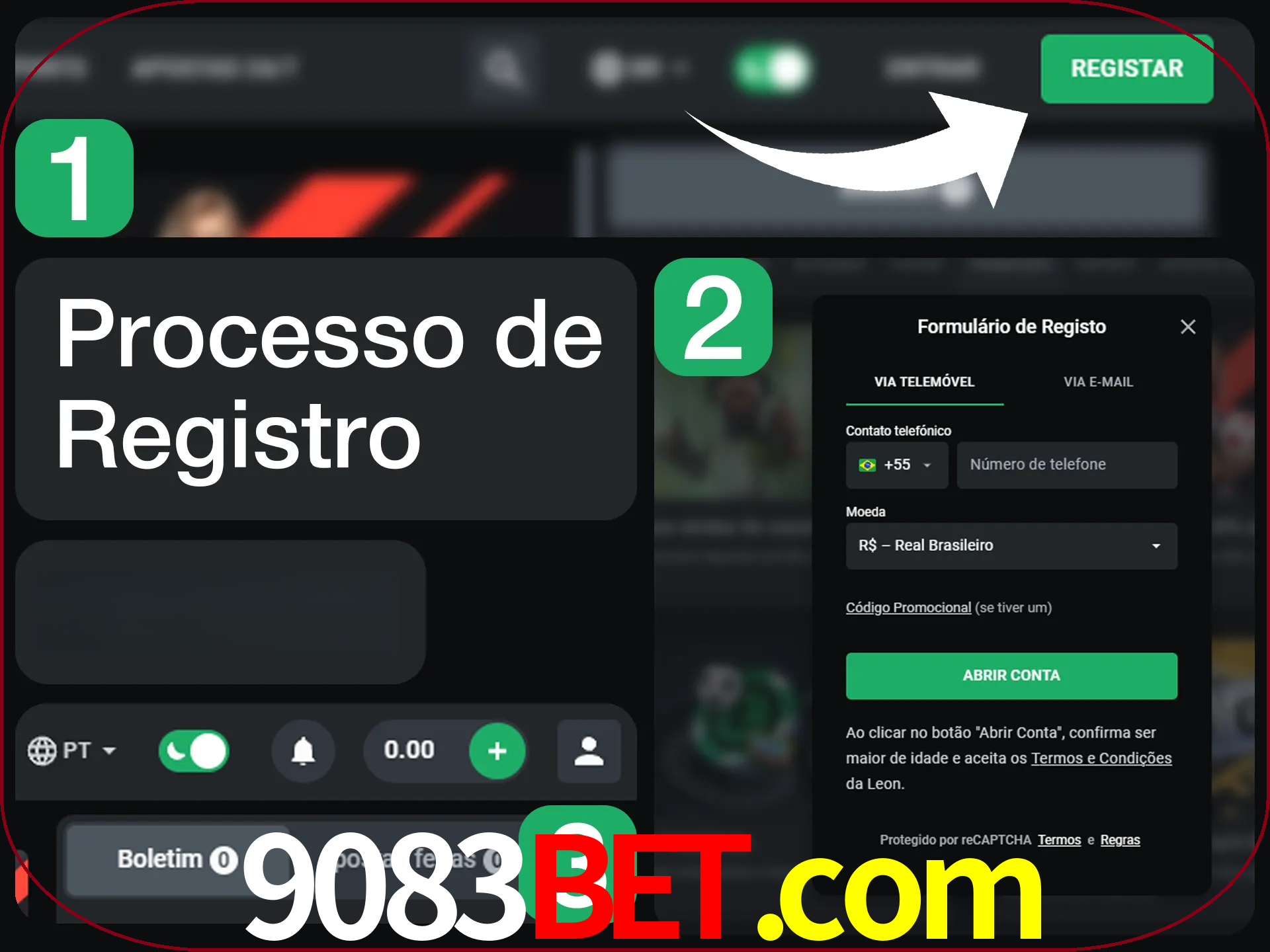 O processo de registro na LeonBet é simples.